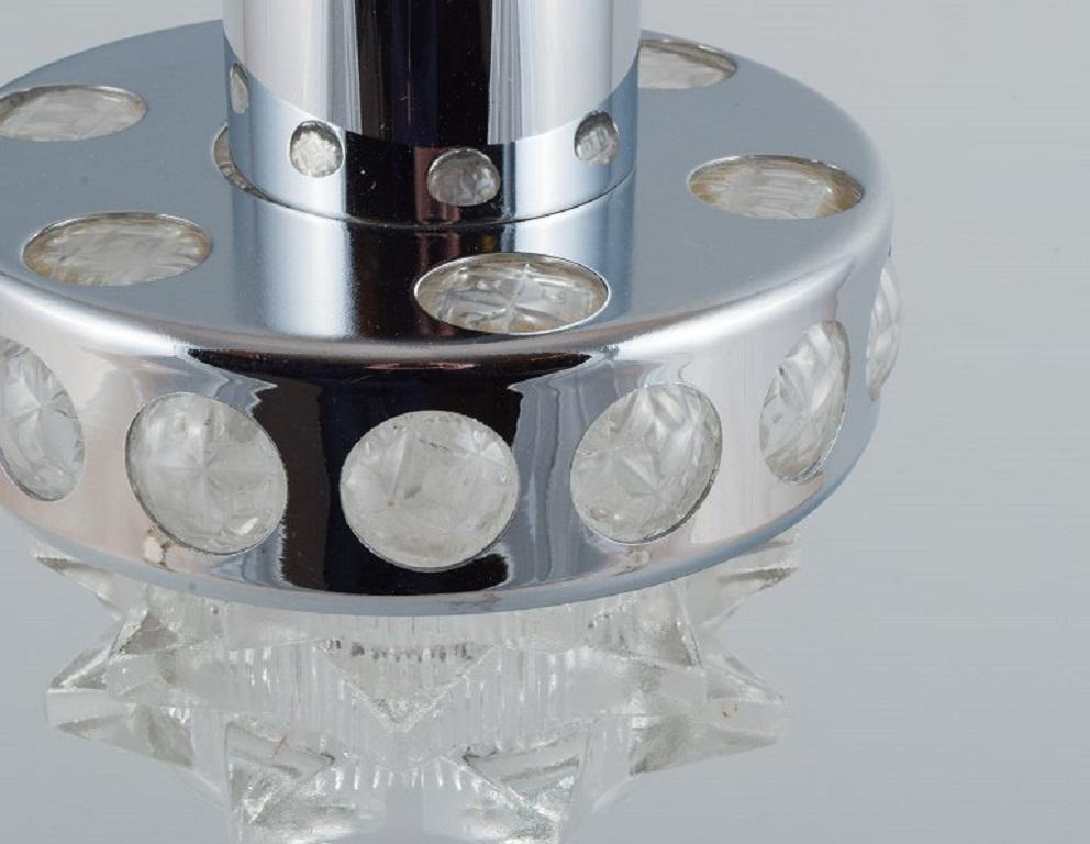 Modern RAAK, the Netherlands, Designer Lamp in Chrome, Plastic and Clear Glass For Sale