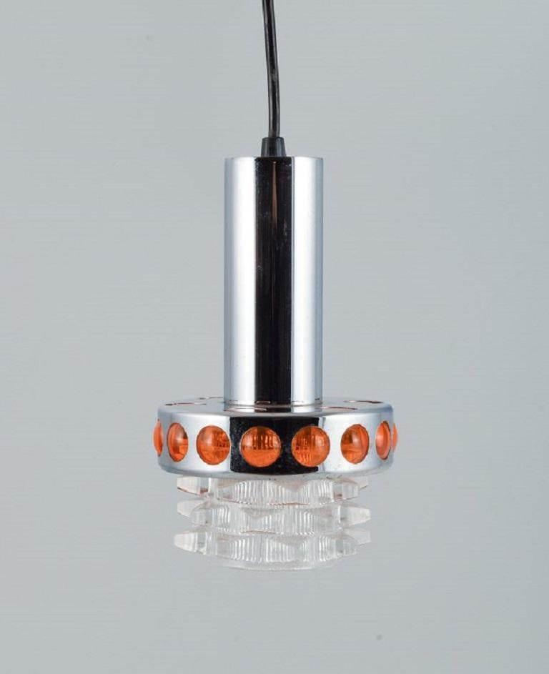 Modern RAAK, the Netherlands, Designer Lamp in Chrome, Plastic and Clear Glass For Sale