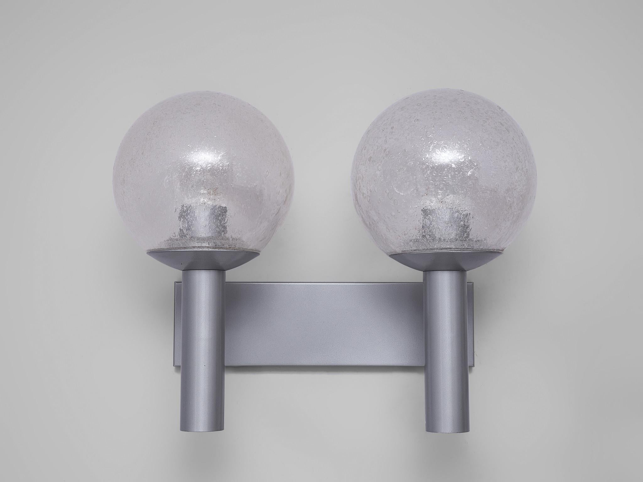 Mid-20th Century RAAK 'Vigilante' Wall Lights in Hand-Blown Glass  For Sale