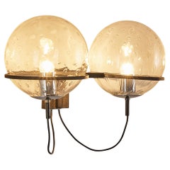 RAAK Wall Light in Chrome and Structured Glass