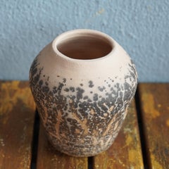 Raaquu Hoseki Raku Pottery Vase, Obvara, Handmade Ceramic, Malaysia