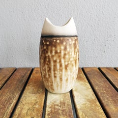 Raaquu Koi Raku-Keramikvase, Obvara, handgefertigtes Keramik-Hausschmuck