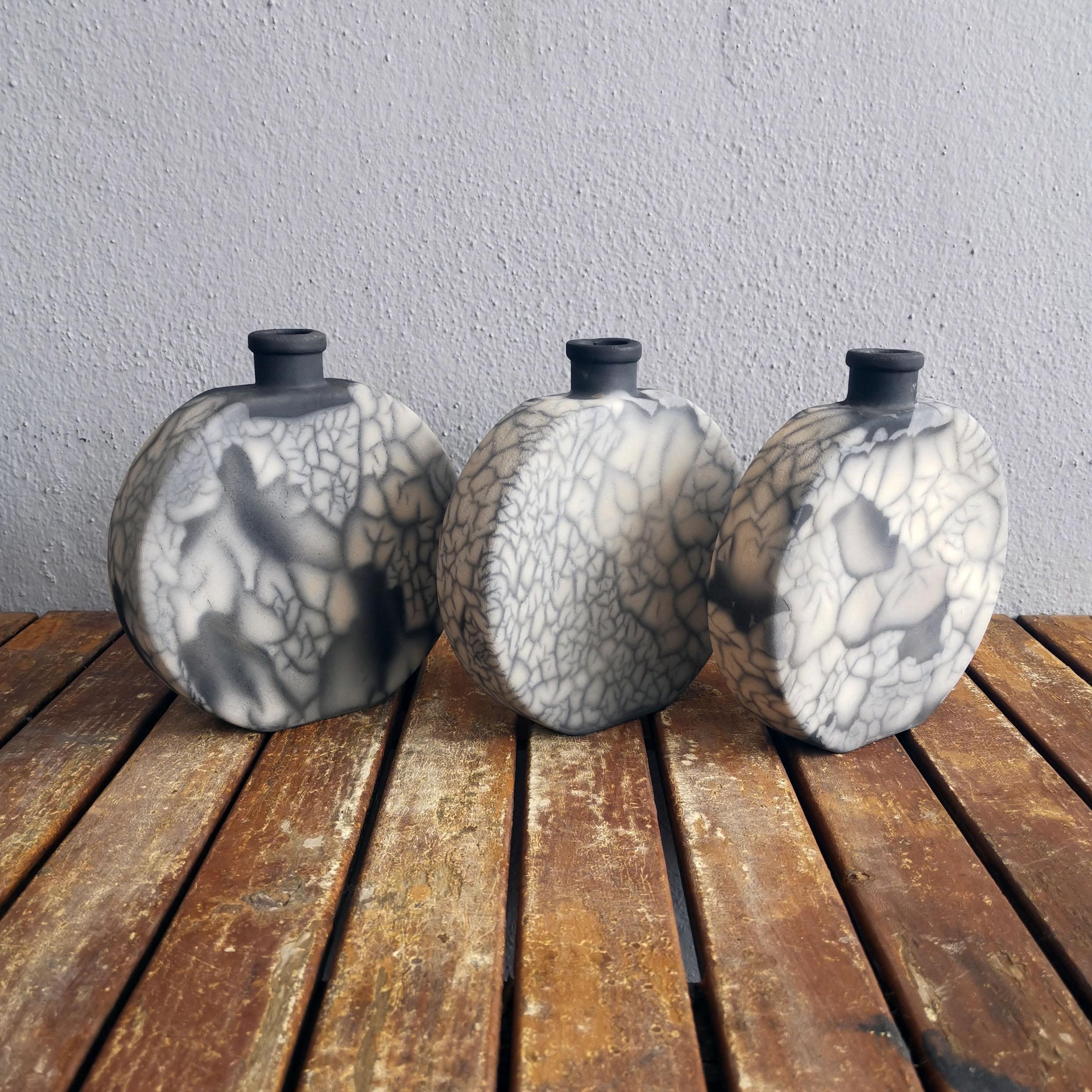 You get :

3 Units of Kumo Vase

Kumo ( 雲 ) ~  (n) cloud

Our Kumo Vase is a flattened globe vase with a narrow base and a narrow mouth. Its contemporary shape promises to blend well with any interior style.

The Kumo vase is best paired with our