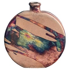 Vase en poterie raku Raaquu Kumo - Half Copper Matte - Céramique faite à la main, Malaisie