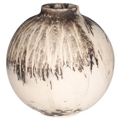 Raaquu Raku Florero Globo Grande Cocido S/N0000759 Centro de Mesa Serie Arte