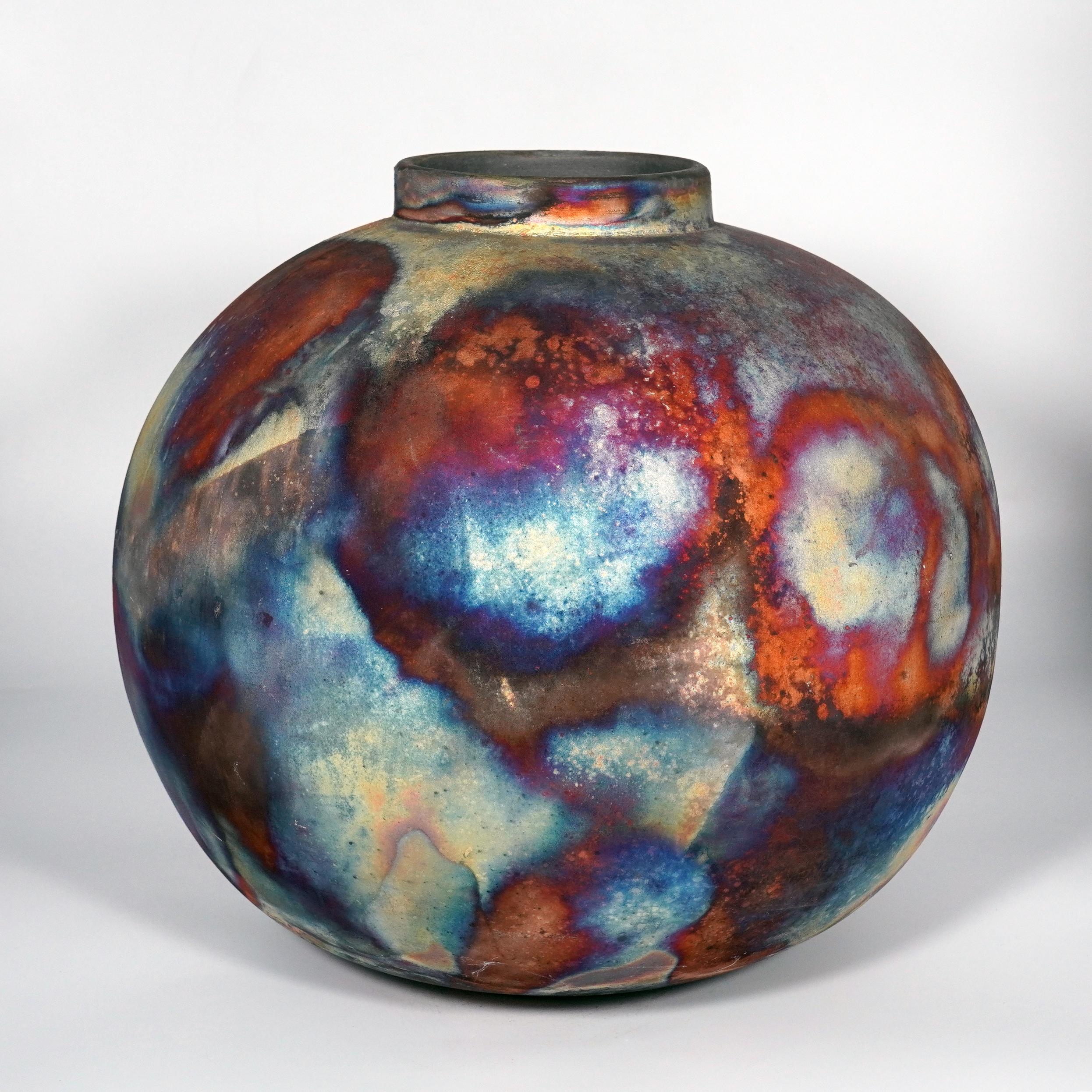 Cotto in fornace Vaso Raku cotto Large Globe XL 13