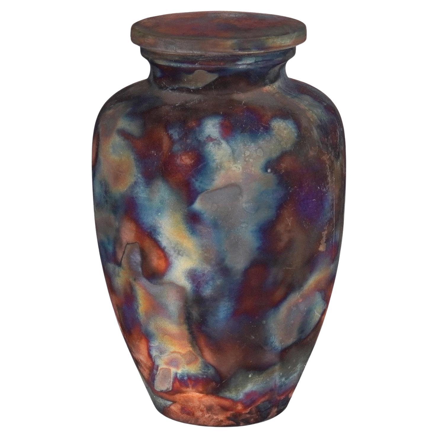 Urna in omoide cotta Raaquu Raku in S/N8000099 Art Series, Malesia in vendita