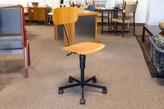 Rabami Stole Danish Wood and Metal Swivel Task Desk Chair