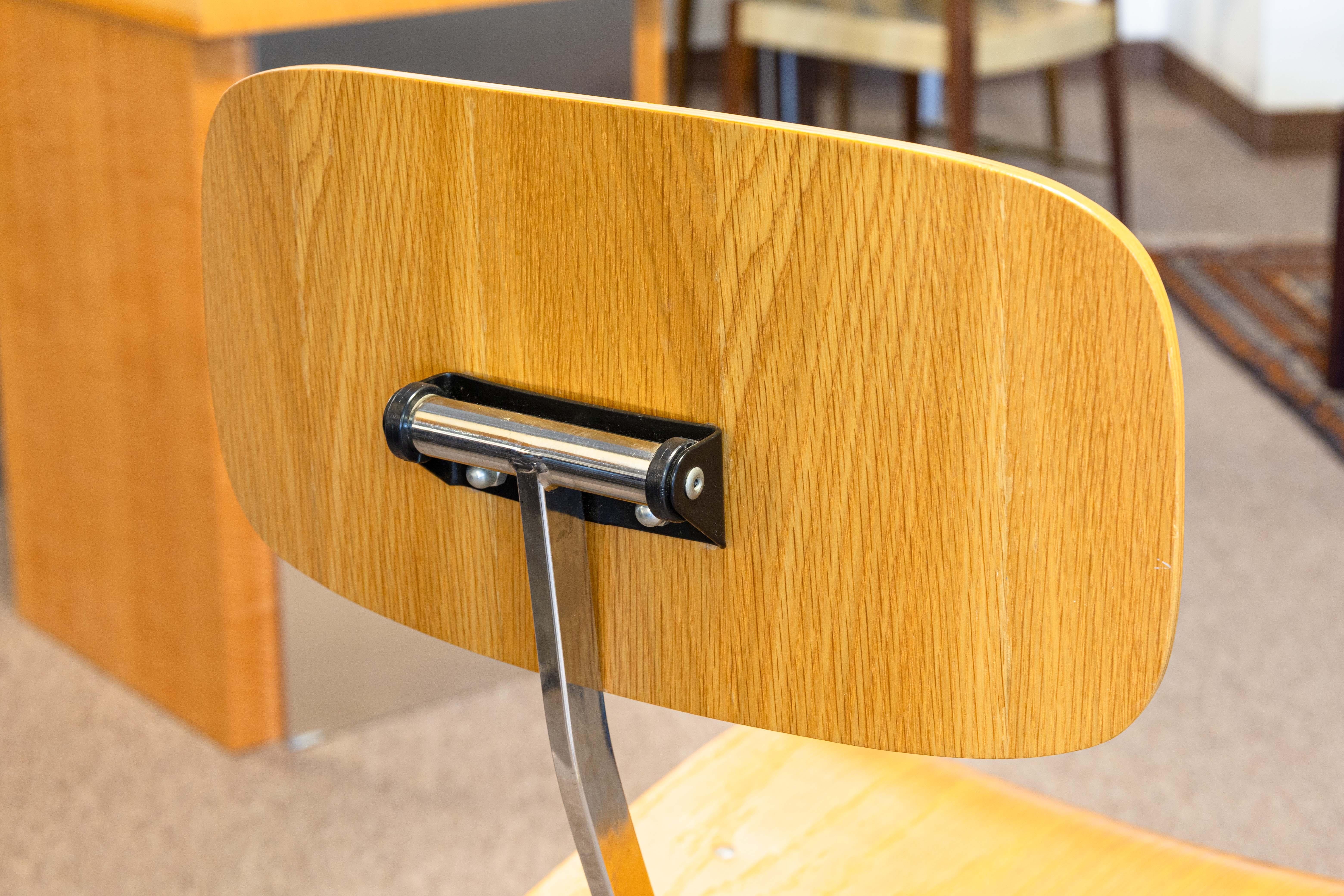 Rabami Stole Danish Wood and Metal Swivel Task Desk Chair For Sale 2
