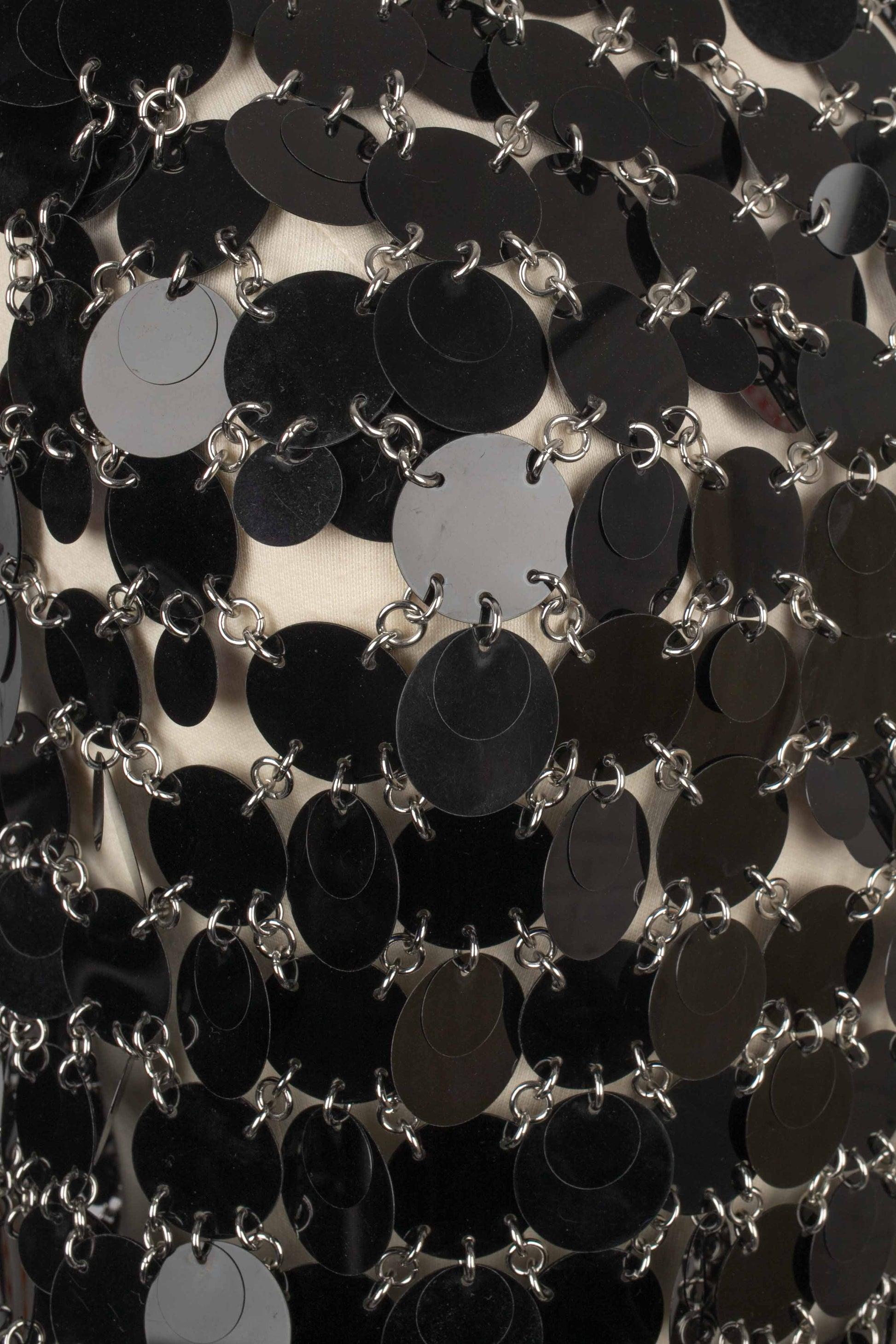 Rabanne Black Celluloid Pastilles Dress For Sale 3