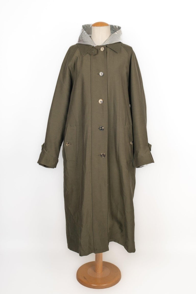 Rabanne, Khakifarbener Parka-Mantel mit Kapuze, 2021 im Angebot