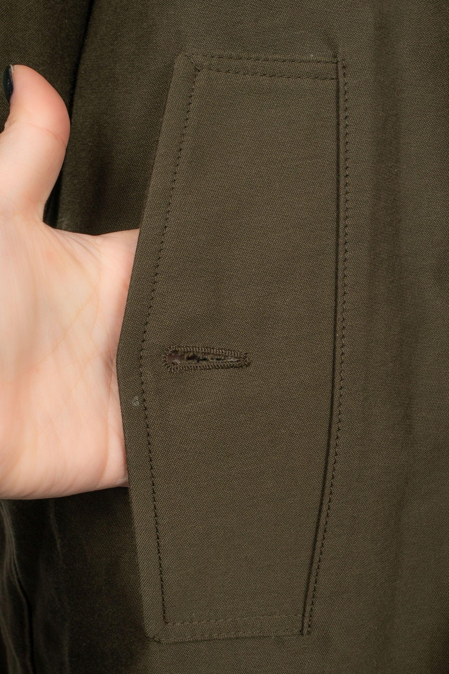 Rabanne Khaki Hooded Parka Coat, 2021 For Sale 1