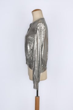 Rabanne Silvery Metallic Mesh Jacket, 2023