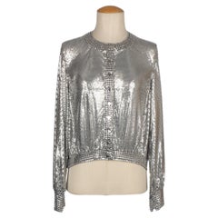 Rabanne Silvery Metallic Mesh Jacket, 2023