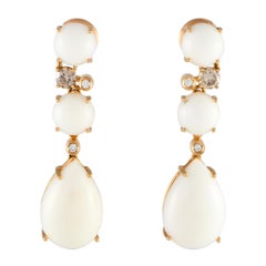 Rabat 18K Rose Gold 0.50ct Diamond and White Onyx Earrings RB31-091824