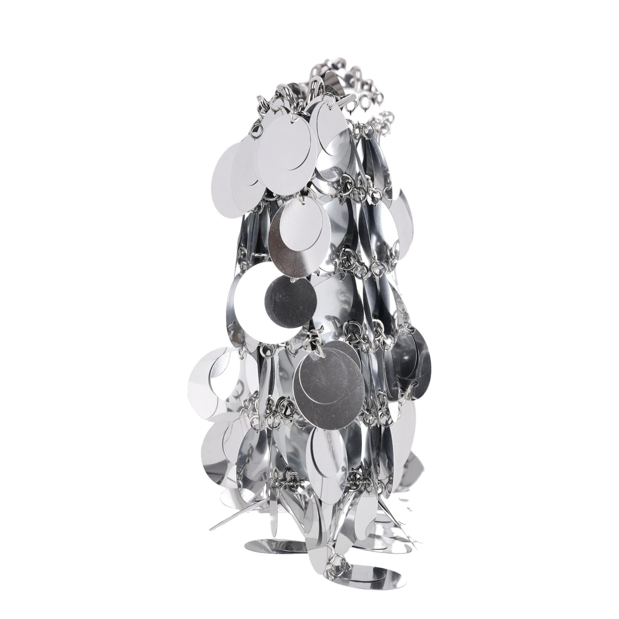 Gris Rabbane Sparkle Discs Nano Sequin Shoulder/Clutch Bag en vente