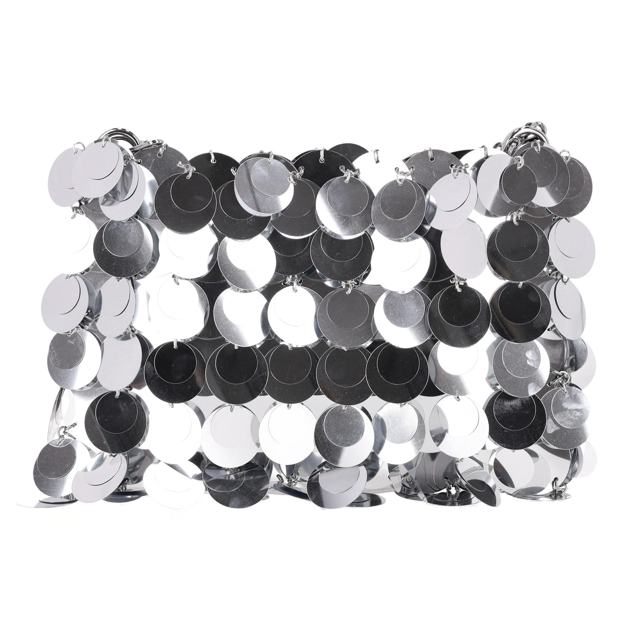 Rabbane Sparkle Discs Nano Sequin Shoulder/Clutch Bag Excellent état - En vente à London, GB