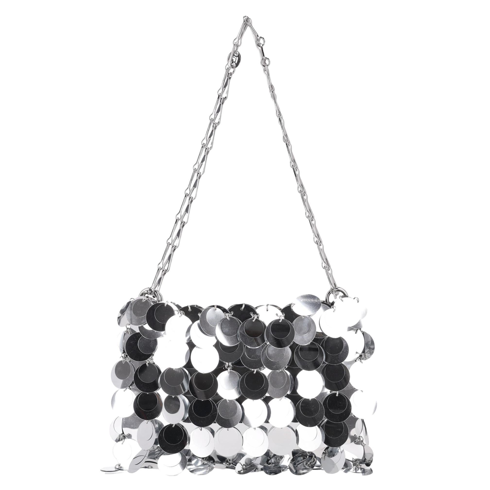 Rabbane Sparkle Discs Nano Sequin Shoulder/Clutch Bag en vente