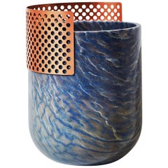 marble and copper Rabbet Vase 04, Marble and Copper