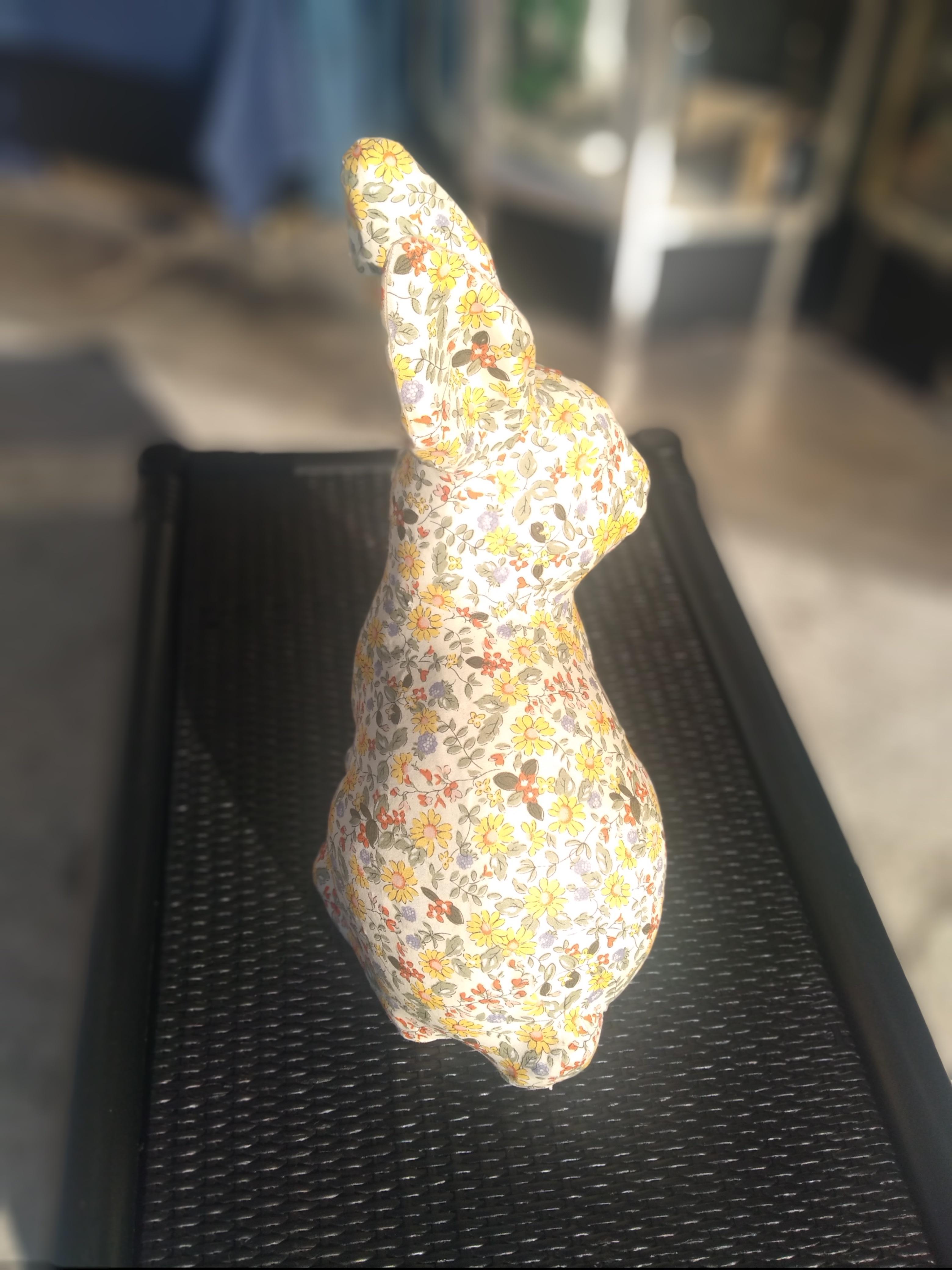 20th Century Rabbit covered in Fabric For Sale