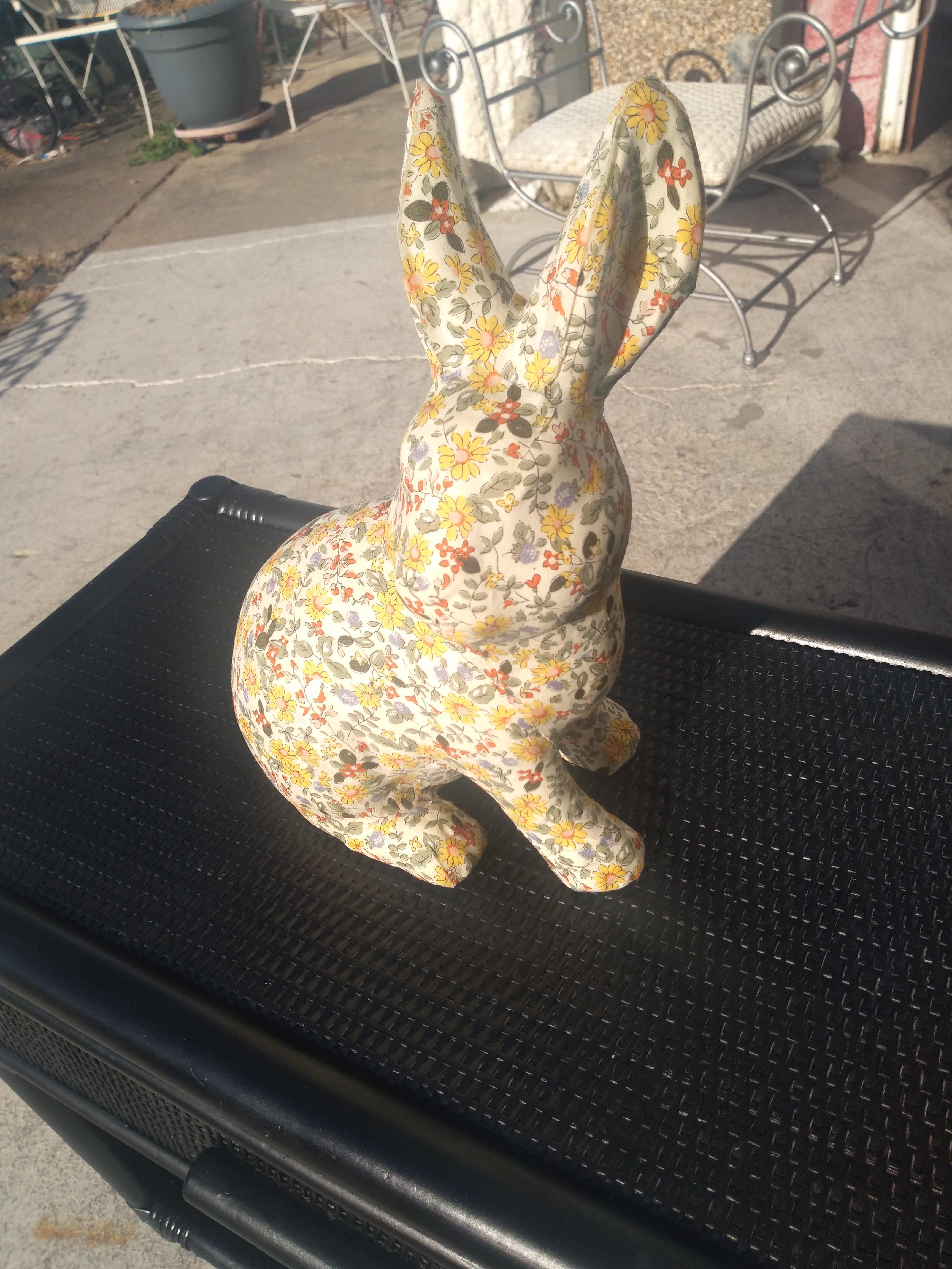 Rabbit covered in Fabric For Sale 2