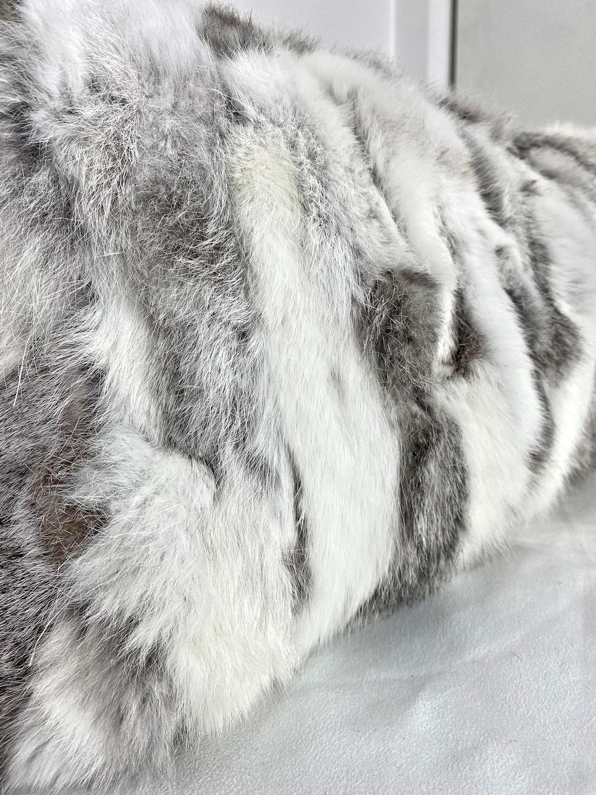 faux fur lumbar pillow