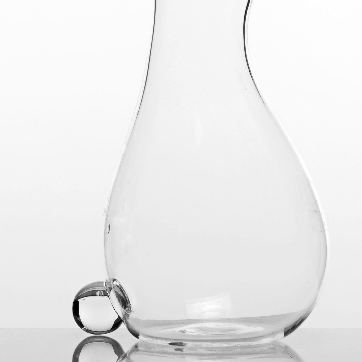 Contemporary Rabbit Hand Blown Glass Vase by Simone Crestani For Sale 6