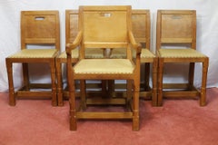 Rabbitman : Peter Heap (1945-2022) Lovely Set Of Five English Oak Dining Chairs