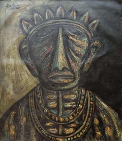 King, Acrylic on Canvas by Modern Indian Artist Rabin Mondal “In Stock”