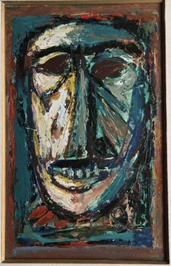 Sin título, acrílico sobre tabla por el artista indio moderno Rabin Mondal "En Stock"