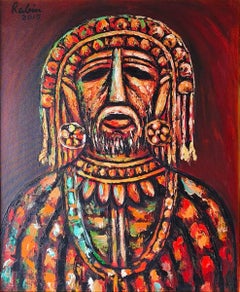 Untitled, Acrylic on Canvas by Modern Indian Artist Rabin Mondal “In Stock”
