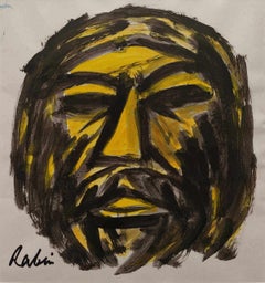 Ohne Titel, Acryl auf Papier des modernen indischen Künstlers Rabin Mondal "Auf Lager"