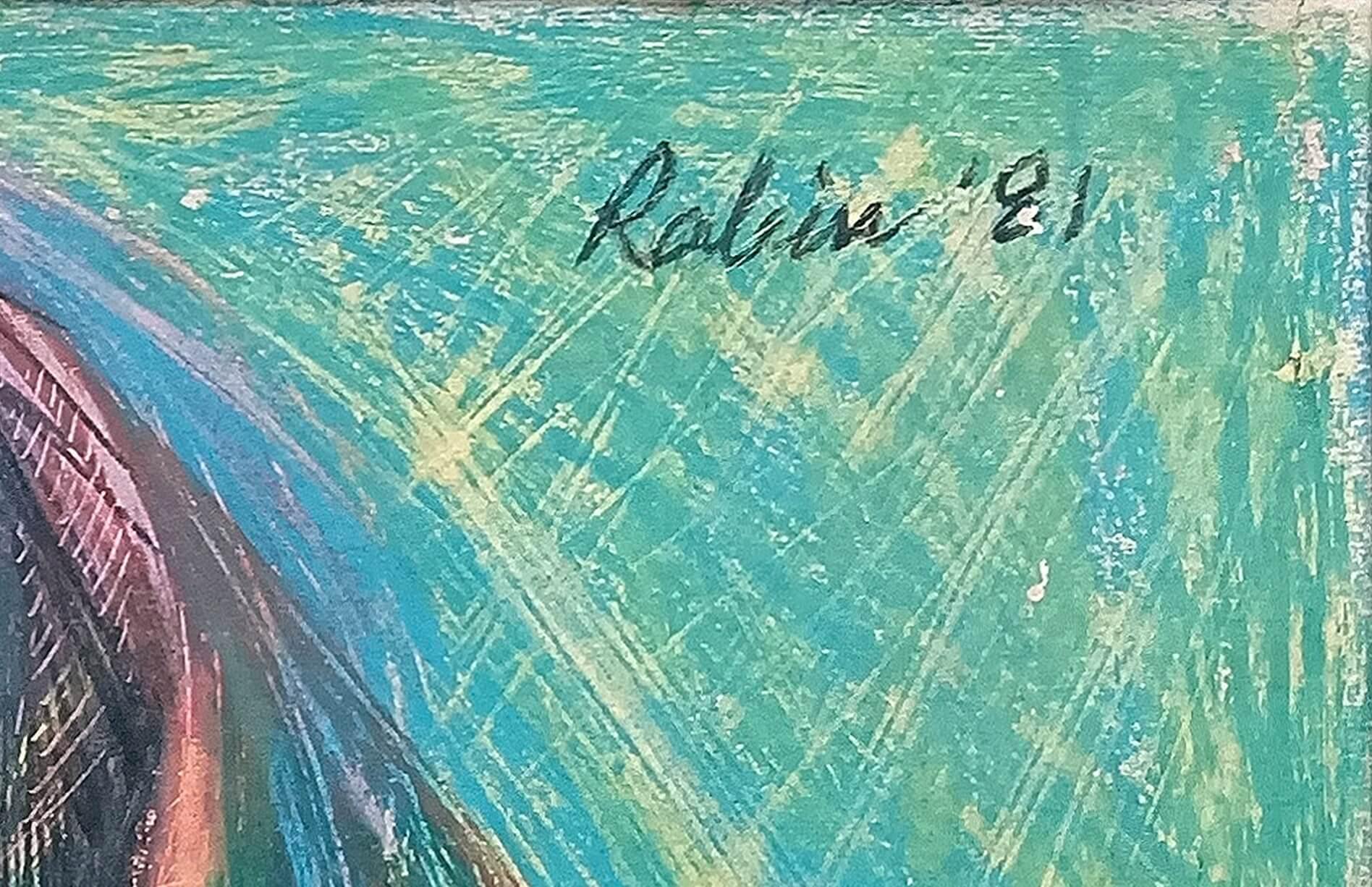 Sin título, Pastel sobre papel por el artista indio moderno Rabin Mondal 