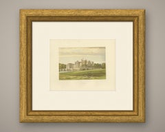 Raby Castle, County Durham, Antique Morris Woodblock Print, circa 1870