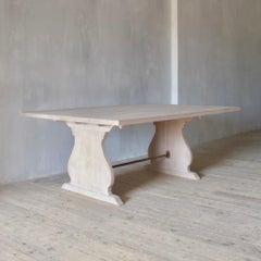 Raccolta Table – an Ash and Wrought Iron Trestle Table