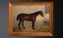 Racehorse Oil Painting, England circa 1890