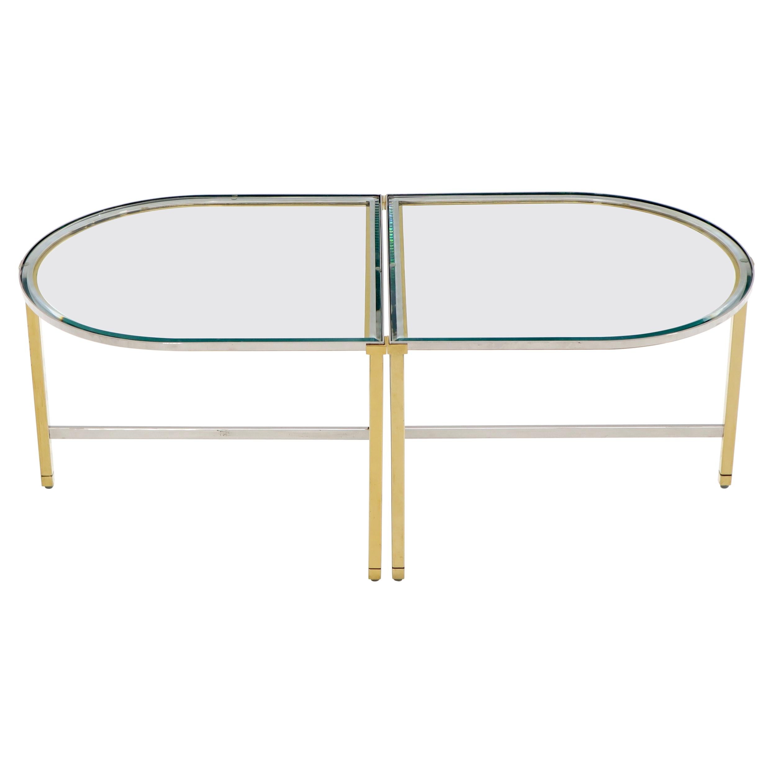 Racetrack Oval Shape Two Pieces Coffee Table For Sale
