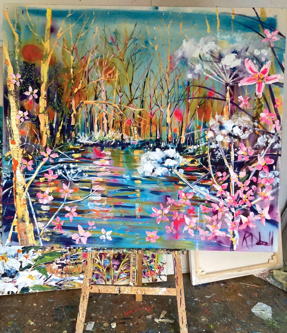 A Cold Stillness - Expressionist Painting by Rachael Dalzell
