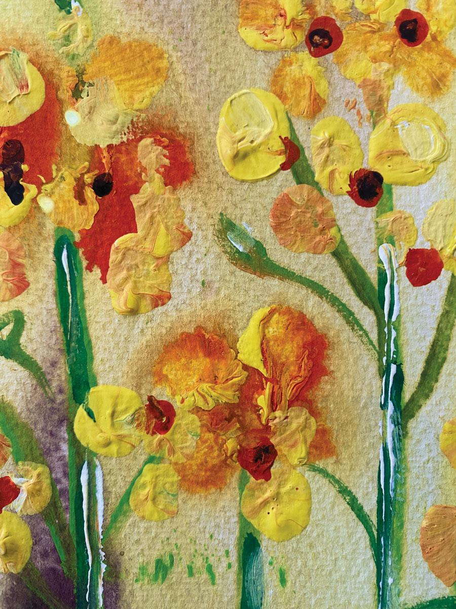 Air stirred with scent. by Rachael Dalzell. Yellow flowers For Sale 3