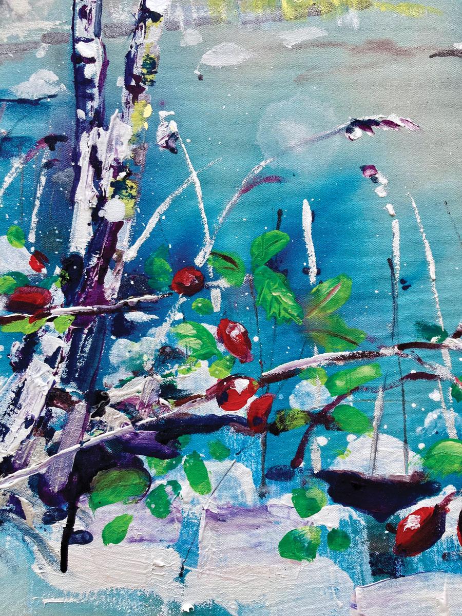 All is quiet - Expressionist Painting by Rachael Dalzell