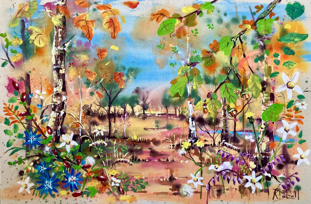 Landscape Painting de Rachael Dalzell - Un paseo otoñal