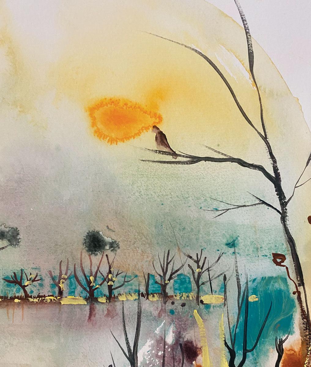 Ein Echo des Winters – Painting von Rachael Dalzell