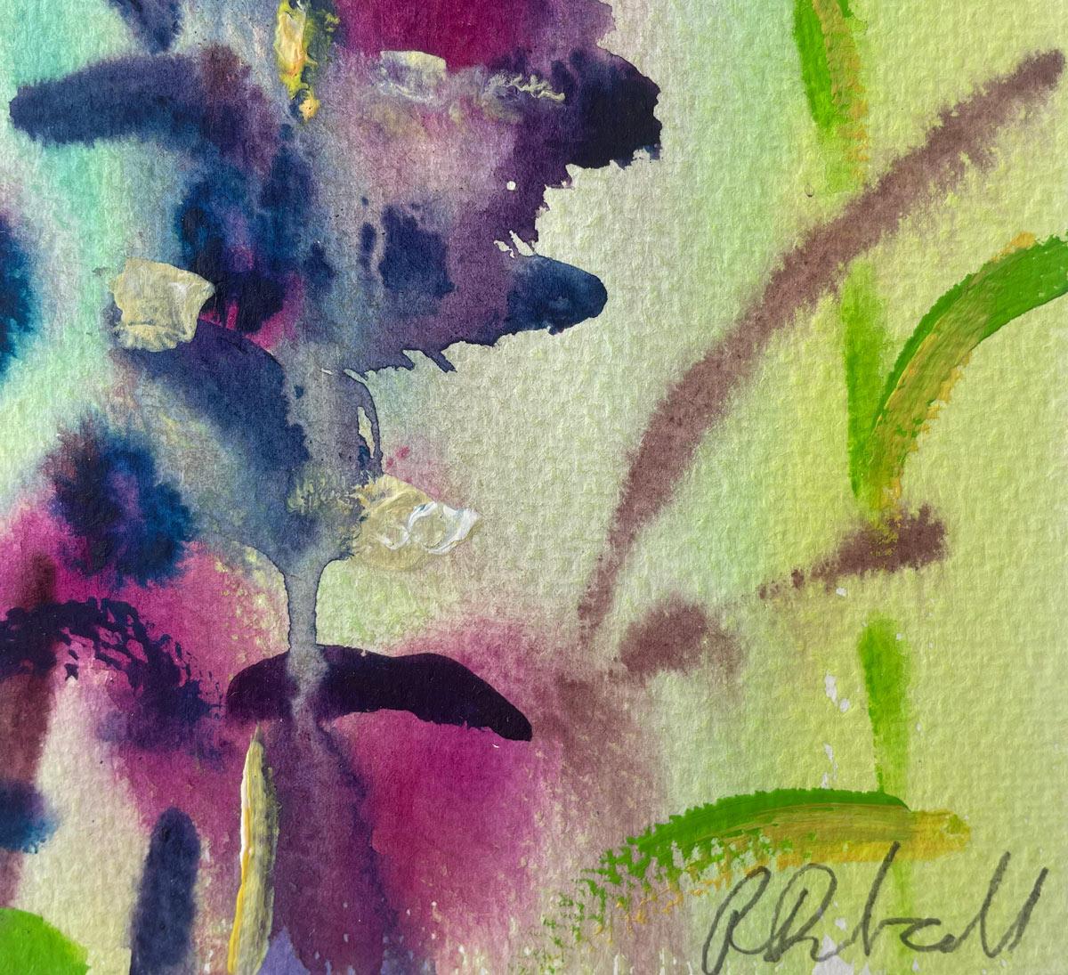 Beds of bloom. by Rachael Dalzell. Acrylic on paper. For Sale 5
