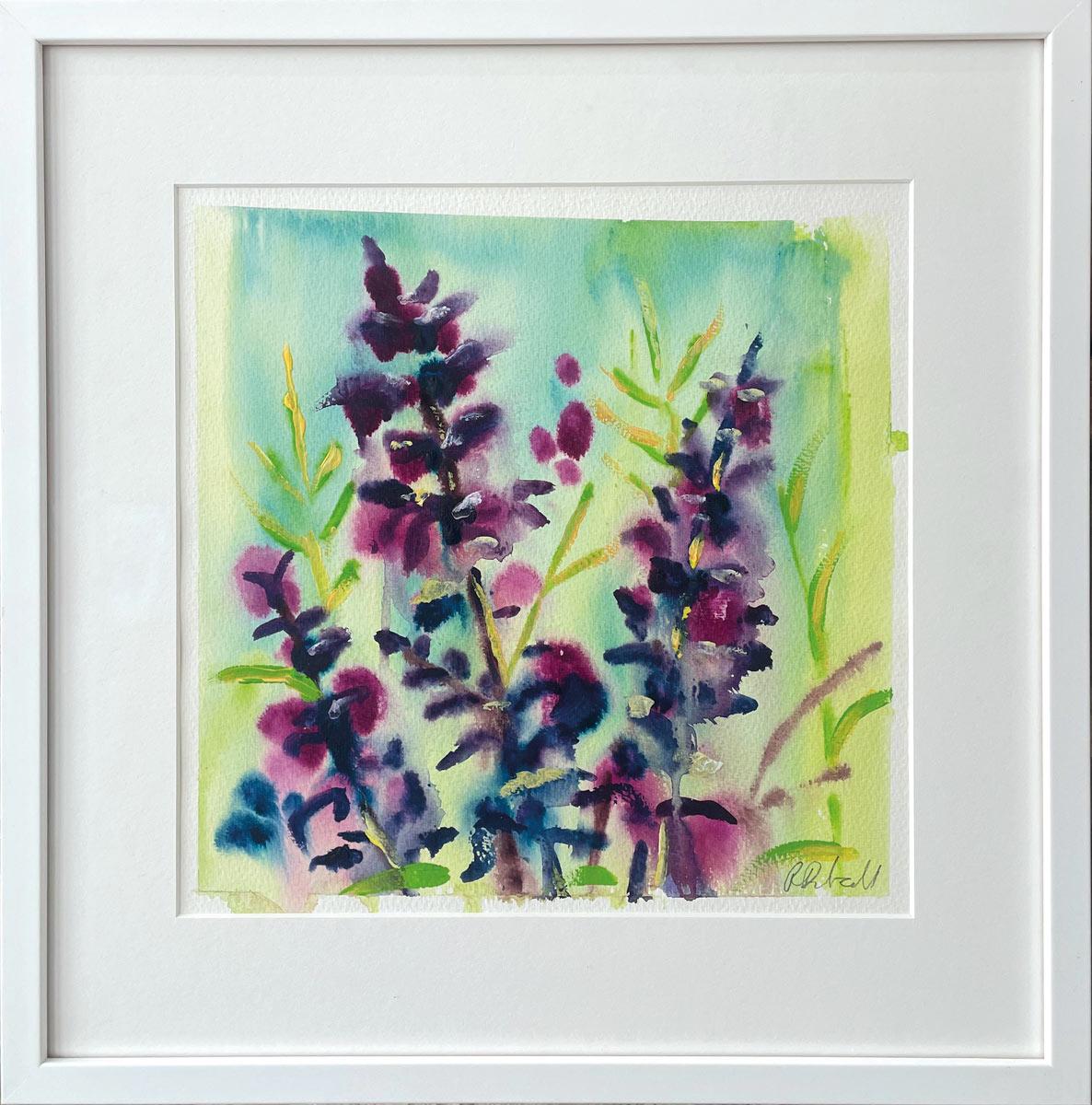 Beds of bloom. by Rachael Dalzell. Acrylic on paper. For Sale 6
