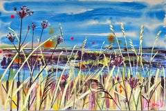 Down by the marsh painted in light by Rachael Dalzell, acrylic on canvas