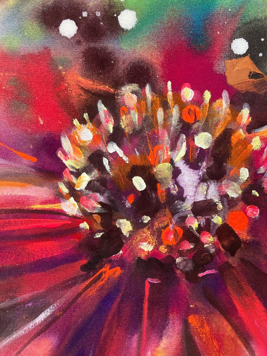 Echinacea und Klee – Painting von Rachael Dalzell