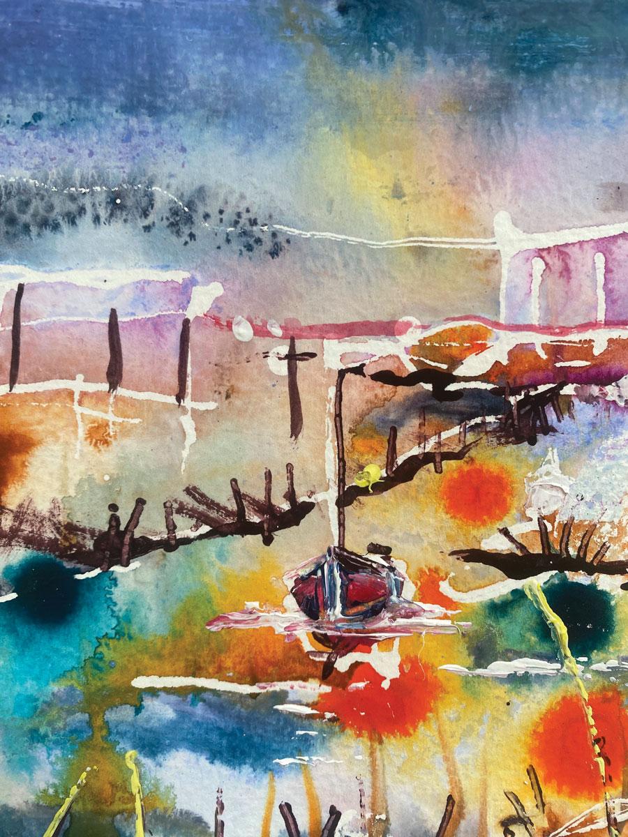 Eventide di Rachael Dalzell. Acrilico su carta. 1
