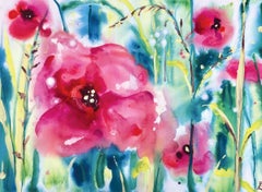 Finding hope. Bold red poppies by Rachael Dalzell