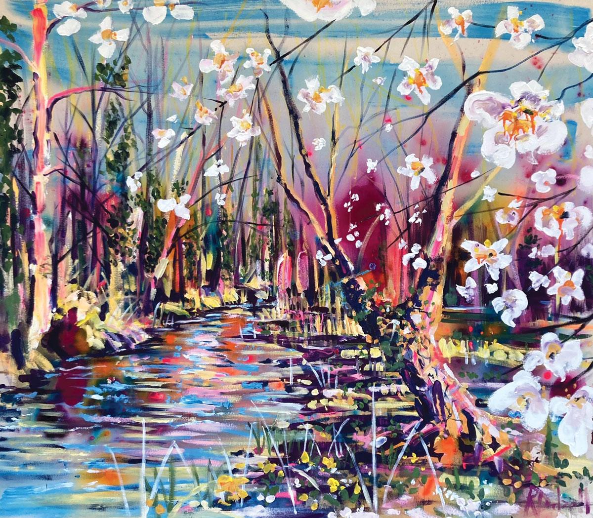 First Blossom - Painting by Rachael Dalzell