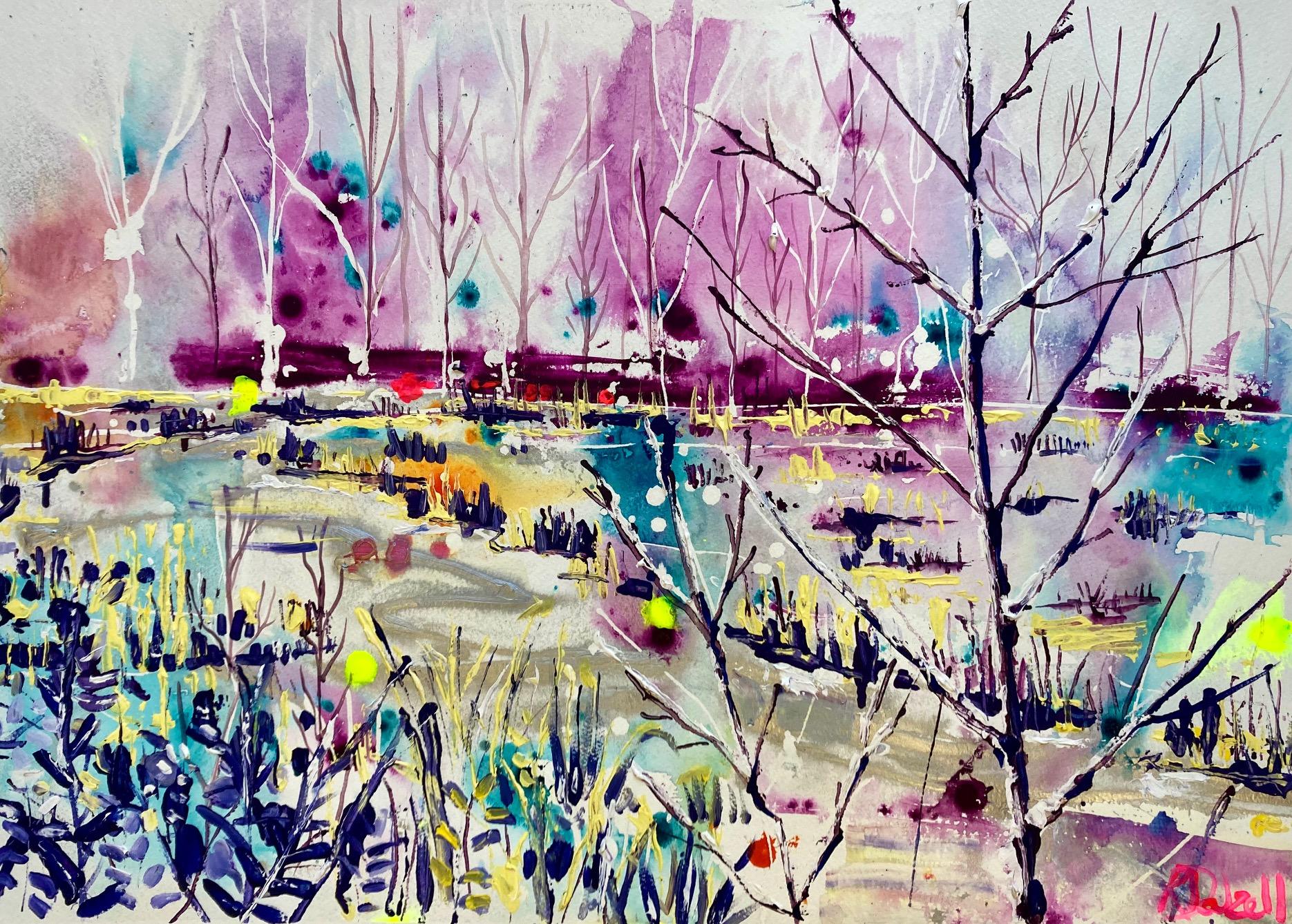 Rachael Dalzell Landscape Painting - Frozen arms of winter